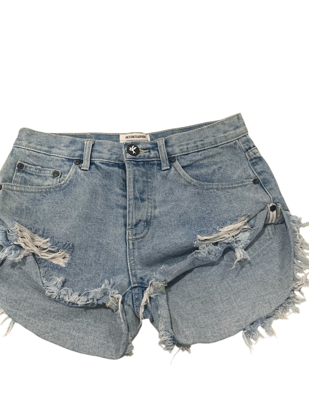 OnexOne teaspoon for Free People Denim Shorts size 25 Distressing